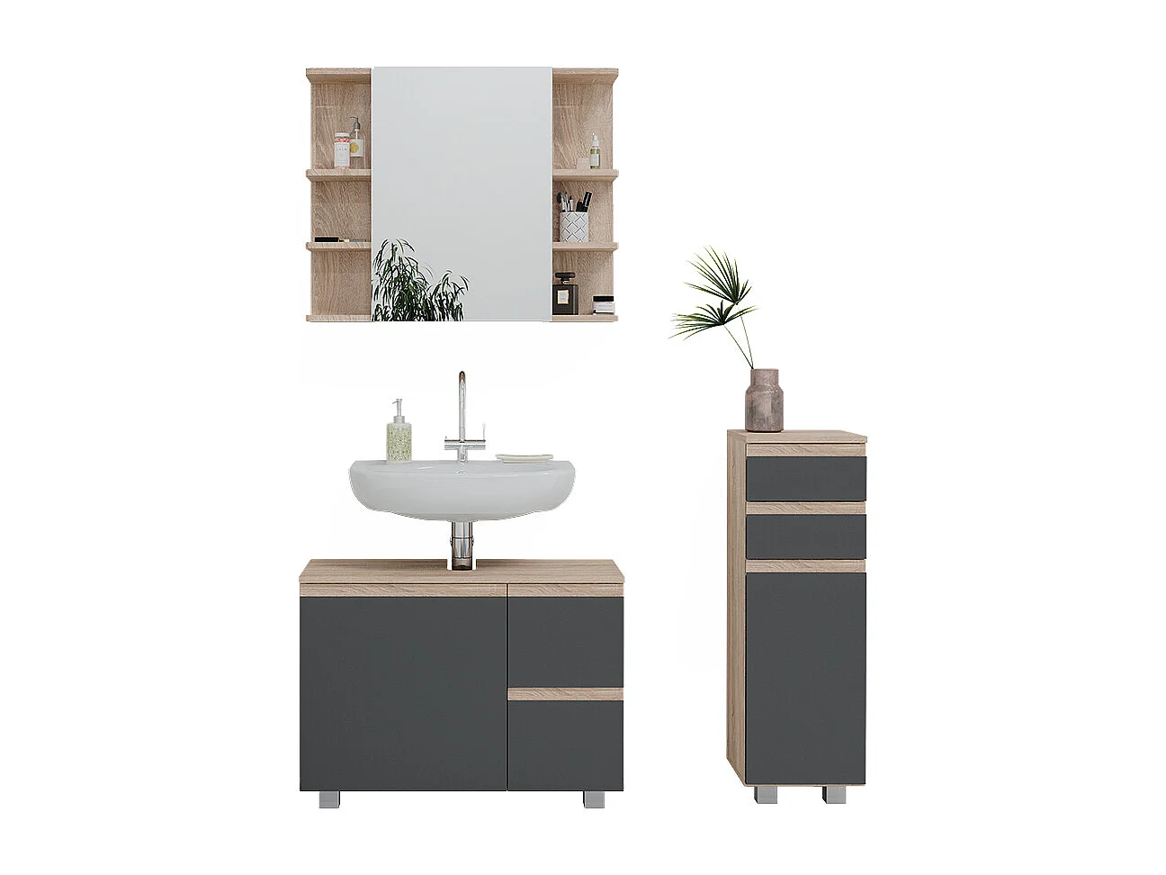 Meubles bain sonoma 80x33x60 j-shape