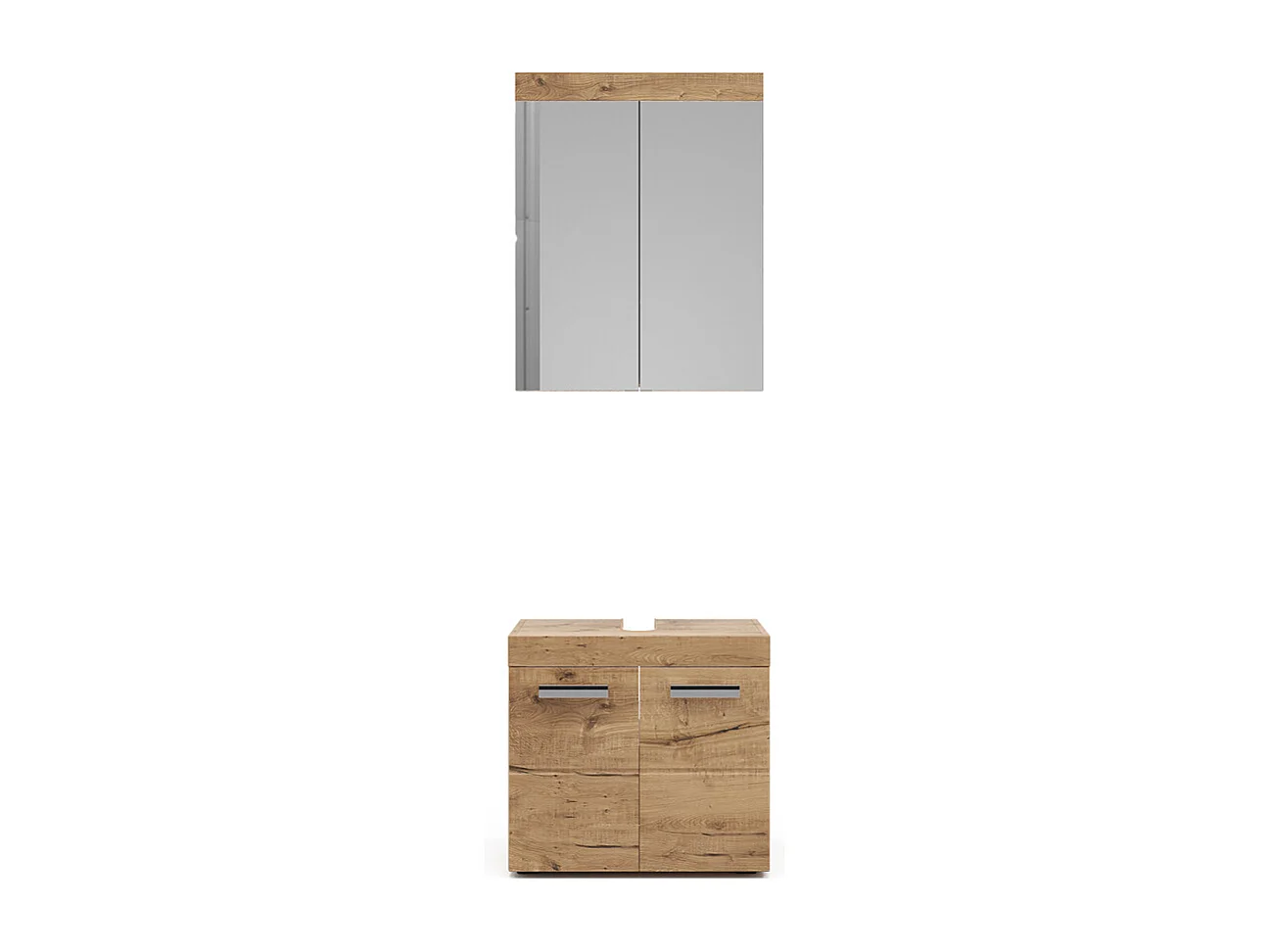 Badkamermeubel set eiken wotan 60x34x56 luna