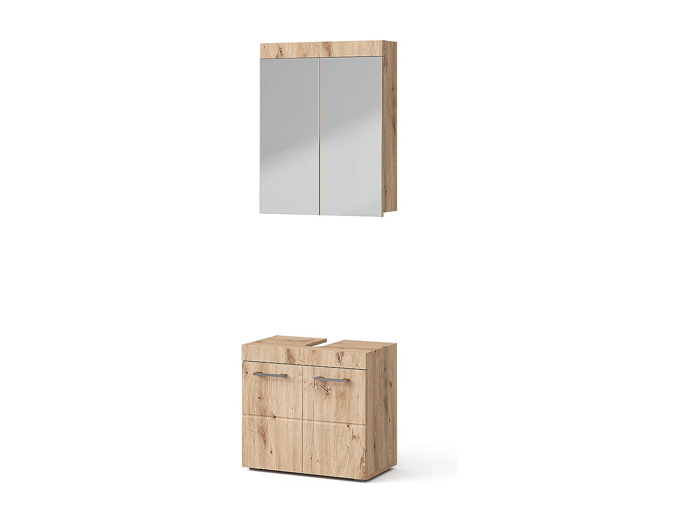Set mobili bagno quercia wotan 60x34x56 luna
