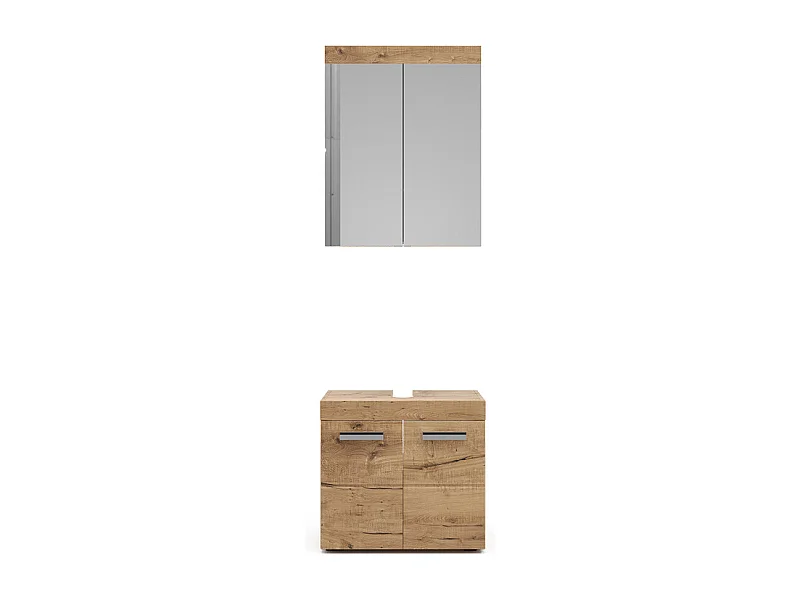 Badmöbel-Set eiche wotan 60x34x56 luna