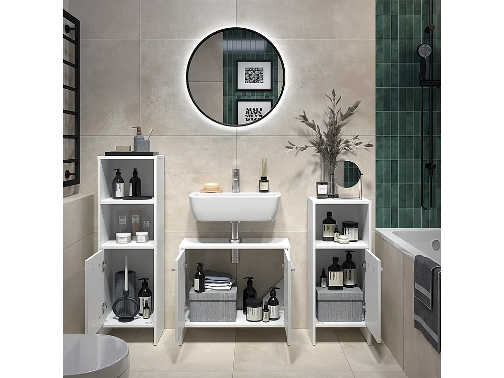 Set di mobili da bagno bianco 63.8x26.3x57 karli