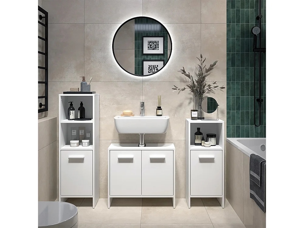 Meubles bain blanc 63.8x26.3x57 karli