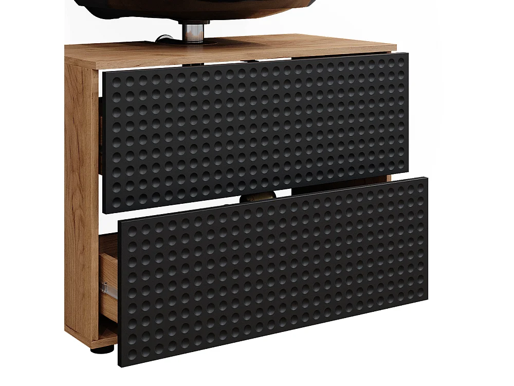 Set mobili bagno antracite puntinato 80x41x58 irma