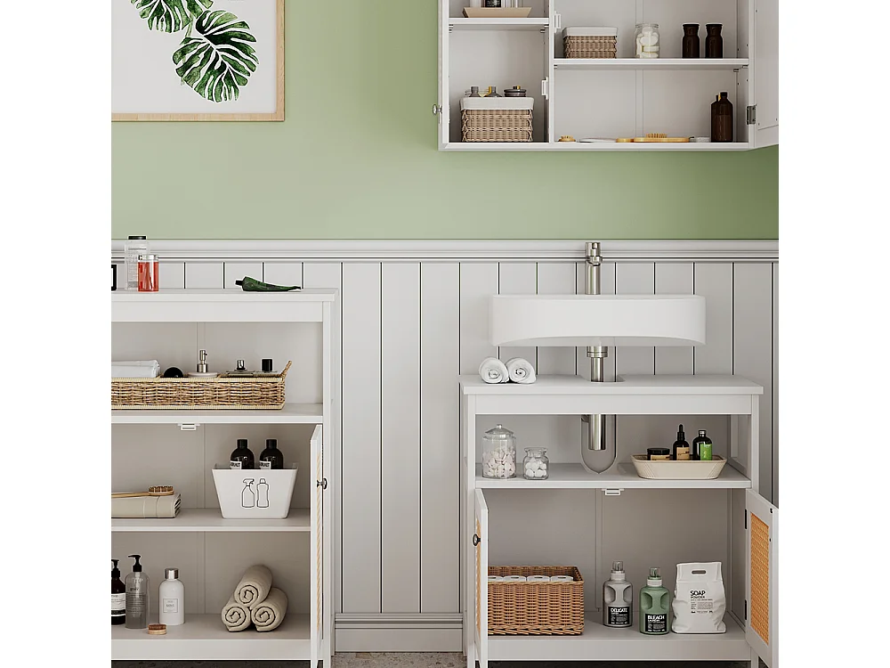 Badmöbel-Set weiß 60x30x60 rosario