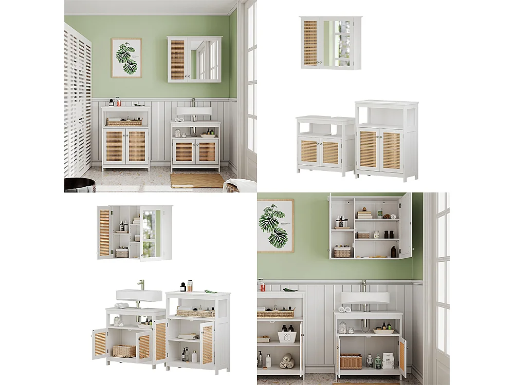 Badmöbel-Set weiß 60x30x60 rosario