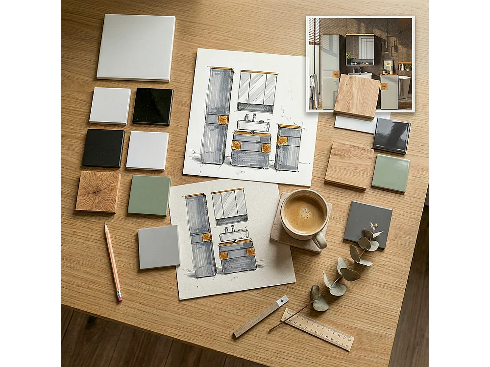 Badmöbel-Set antracite 73x37x64 eden