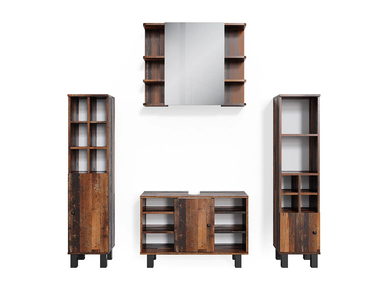 Set mobili bagno rovere rustico 60x32x54 fynn