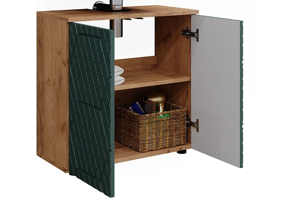 Meubles bain vert/force de lor chêne 80x41x58.6 irma