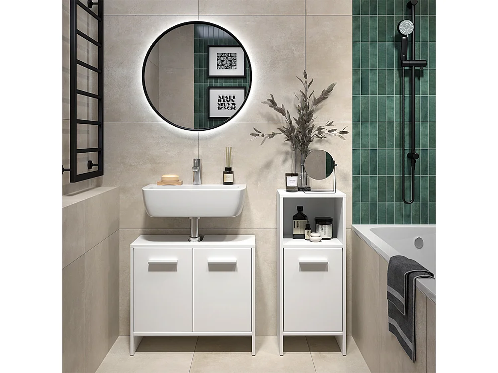 Meubles bain blanc 63.8x26.3x57 karli