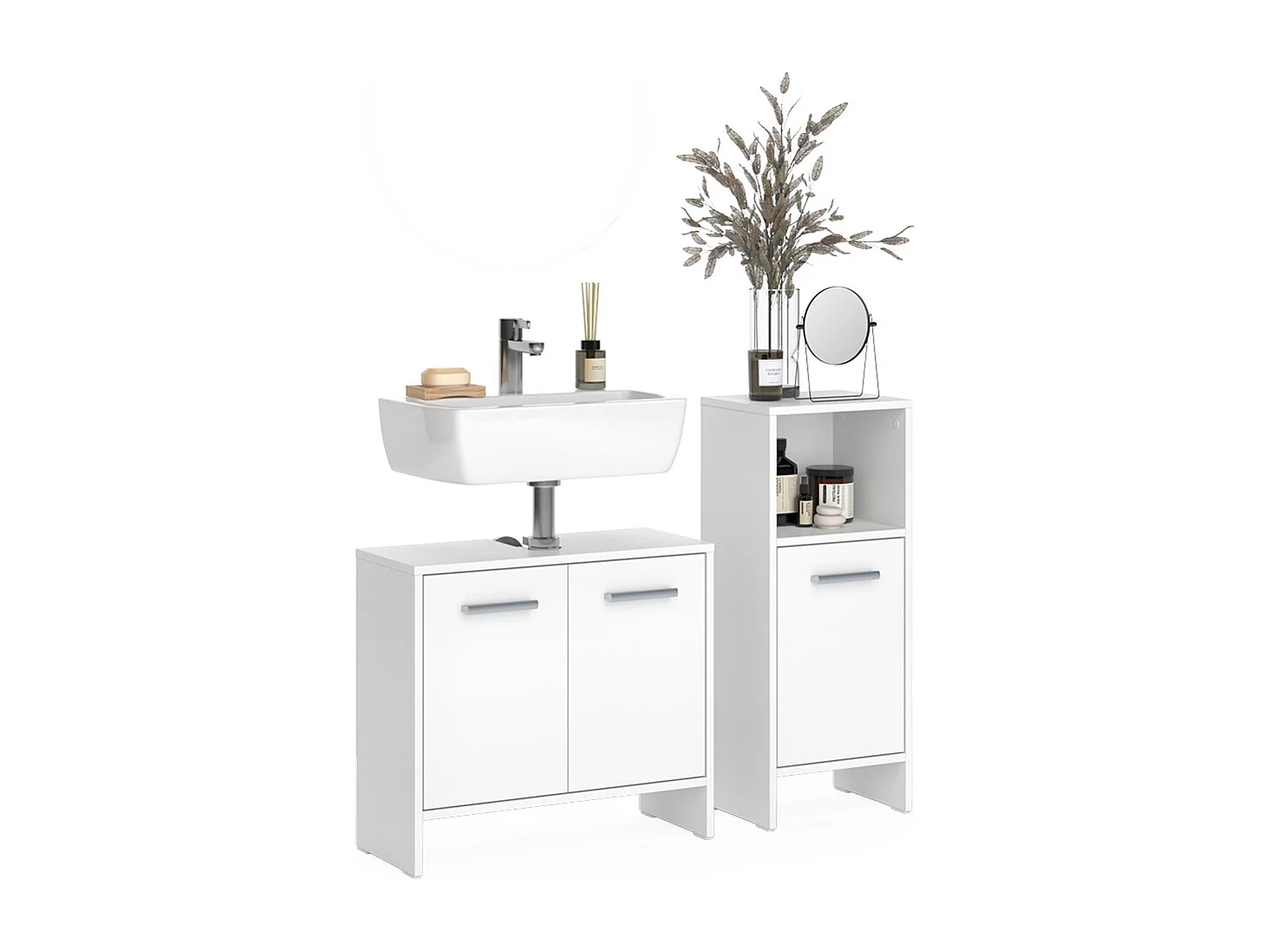 Meubles bain blanc 63.8x26.3x57 karli