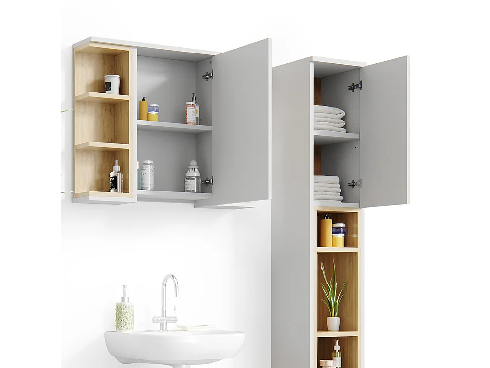 Meubles bain blanc 79.6x32x64 aquis