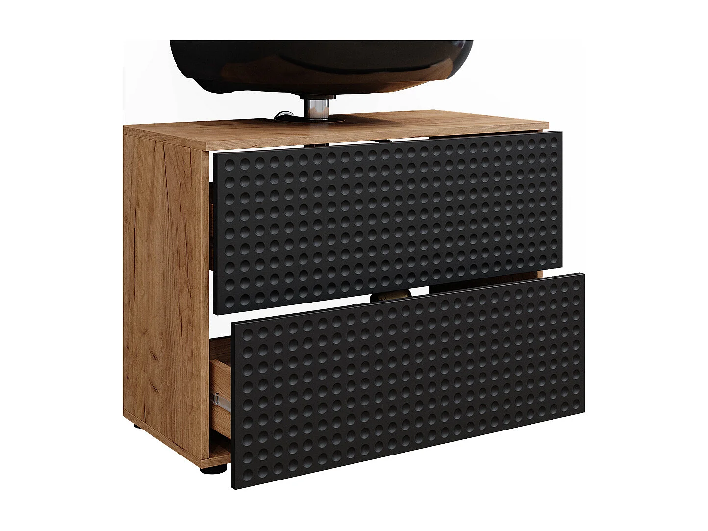 Badmöbel-Set anthrazit gepunktet 80x41x58.6 irma