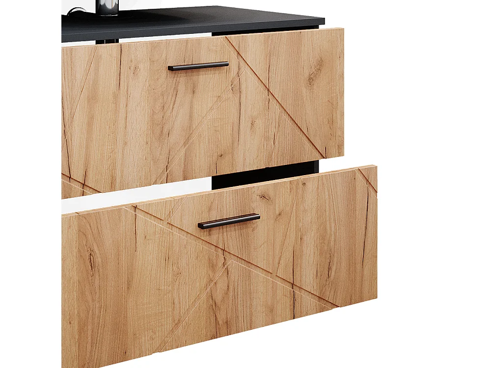 Badkamermeubel set eik goud/antraciet 80x41x58.6 irma