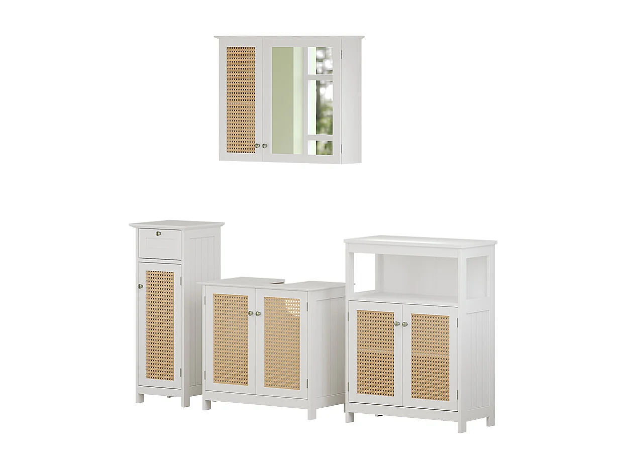 Badmöbel-Set weiß 60x35x58 rosario