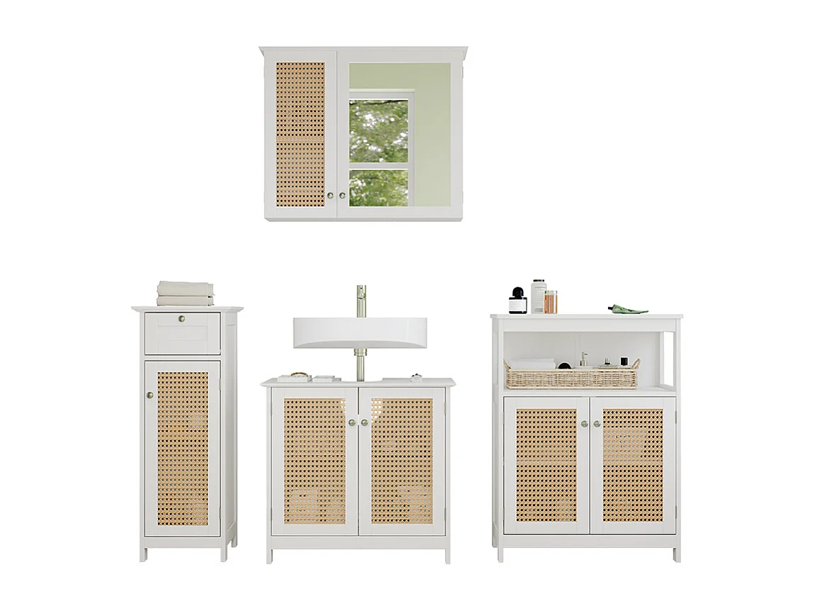 Badmöbel-Set weiß 60x35x58 rosario