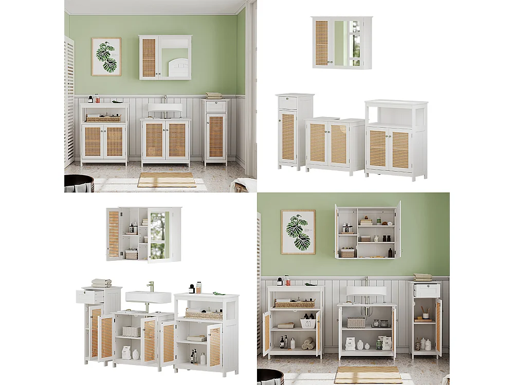 Badmöbel-Set weiß 60x35x58 rosario