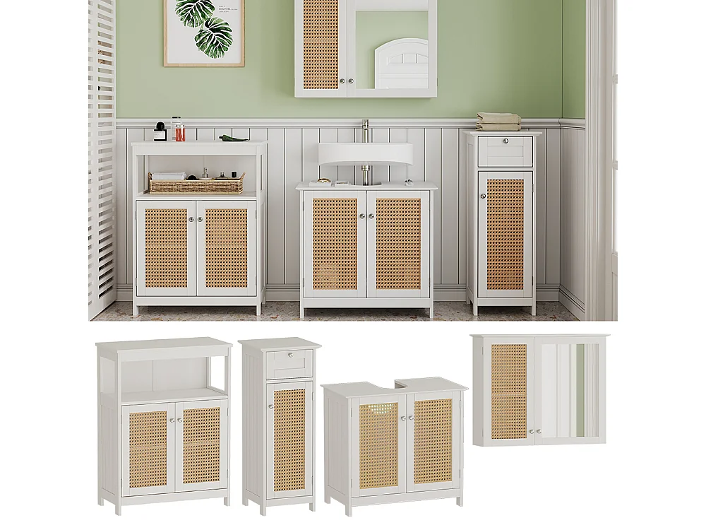 Meubles bain blanc 60x35x58 rosario