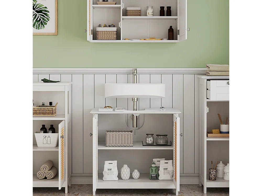 Meubles bain blanc 60x35x58 rosario