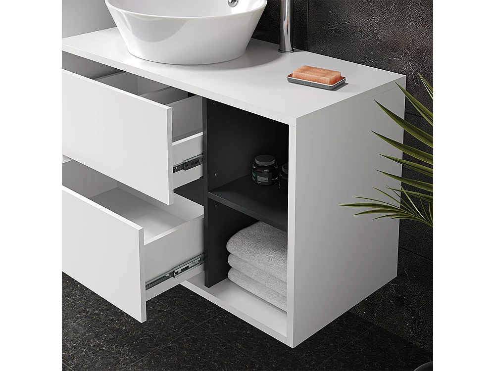 Meubles bain blanc 60x45x100 viola