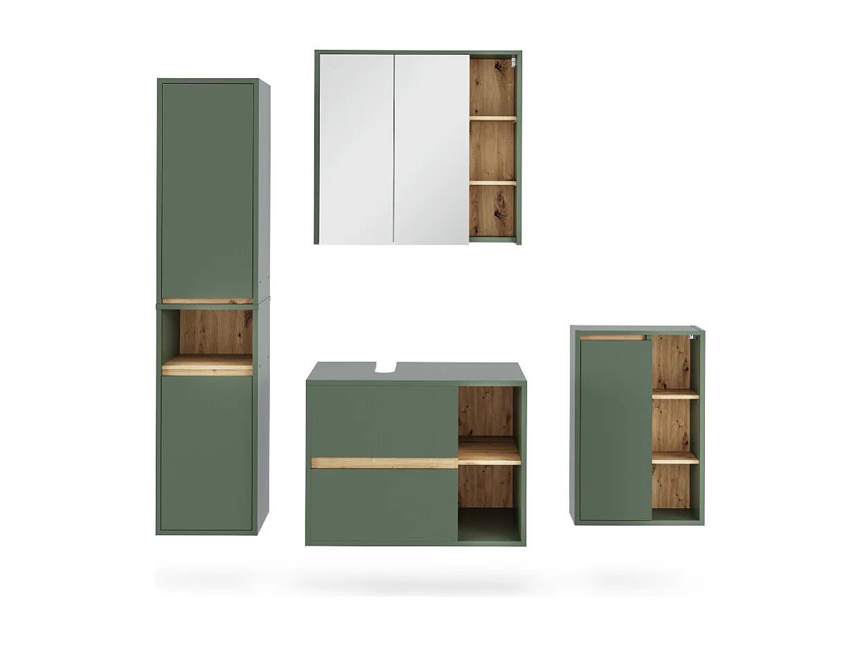 Badmöbel-Set grün/artisan 80x46x60 viola