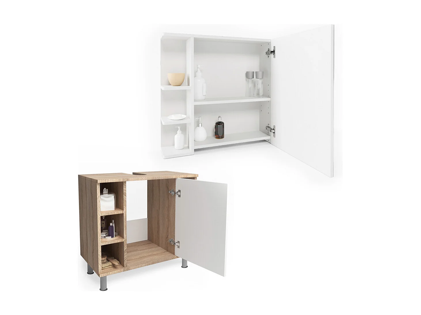 Set mobili bagno sonoma 60x32x54 fynn