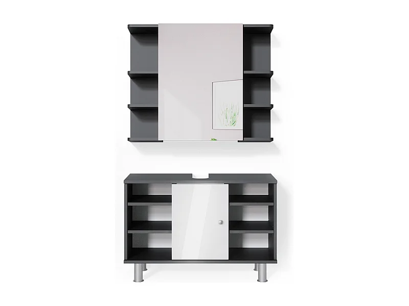 Badmöbel-Set anthrazit 60x32x54 fynn
