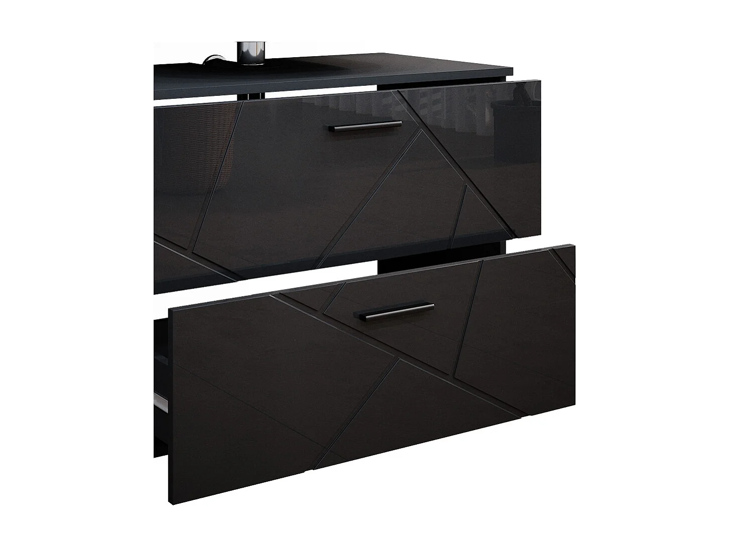 Conjunto de muebles de baño antracita alto brillo 80x41x58.6 irma