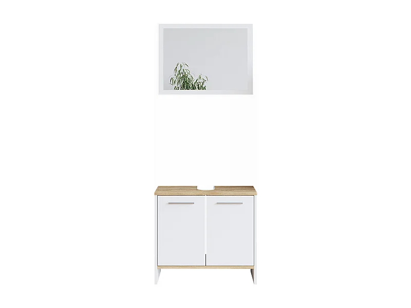Set mobili bagno bianco 60x28x55 elvio