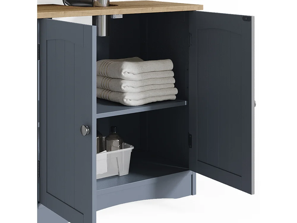 Set mobili bagno grigio 60x30x60 bianco