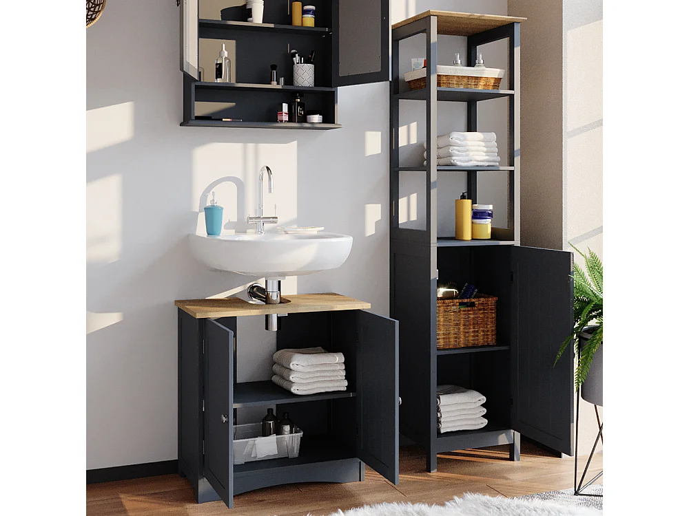 Meubles bain gris 60x30x60 bianco