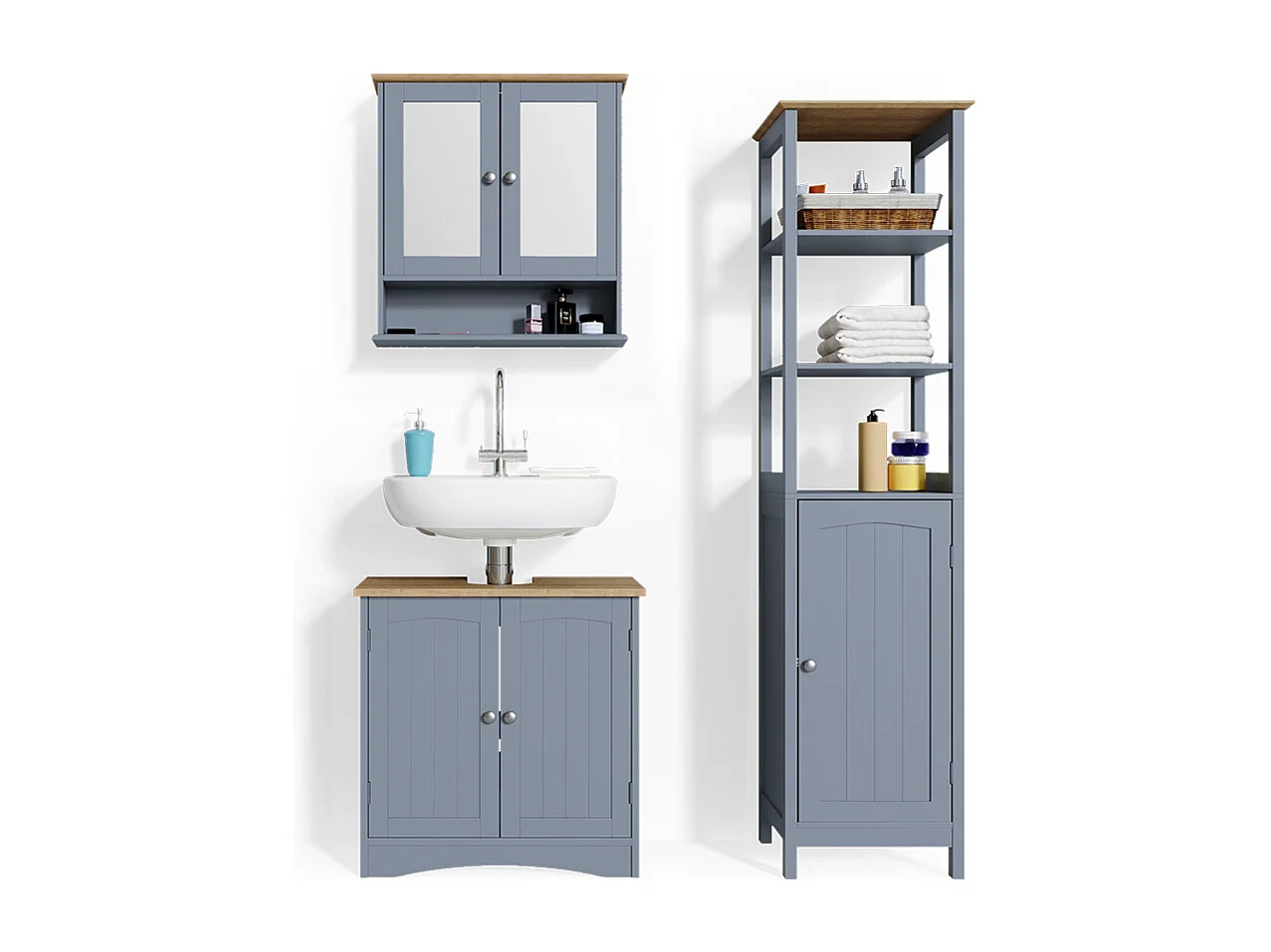 Meubles bain gris 60x30x60 bianco
