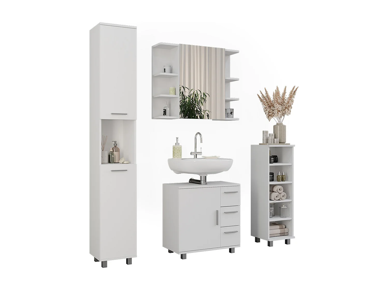 Meubles bain blanc 60.2x33x60.8 ilias