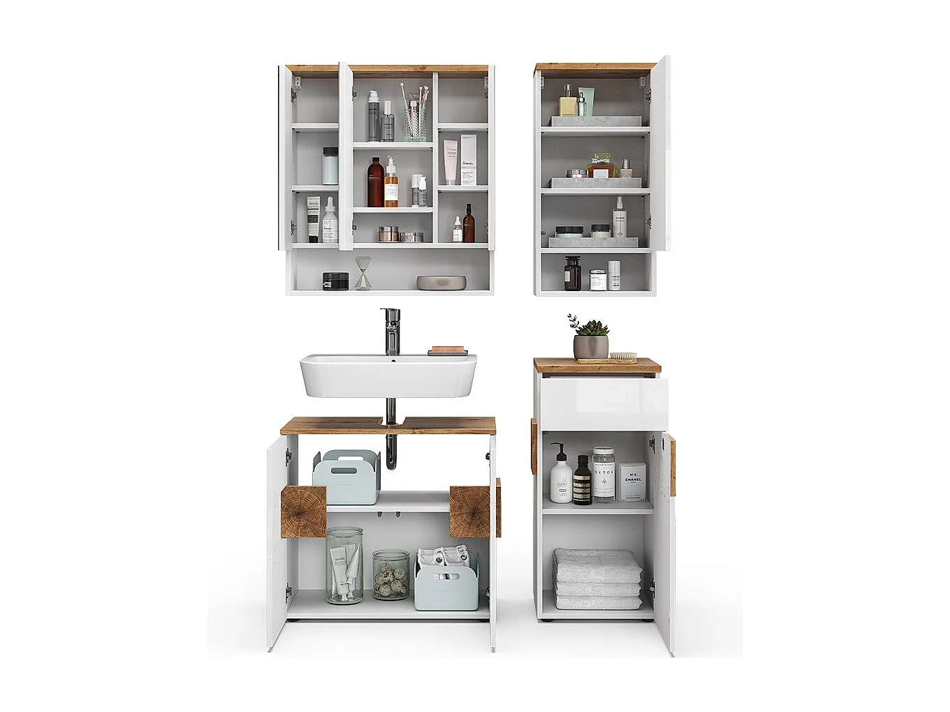 Badmöbel-Set branco 73x37x64 eden