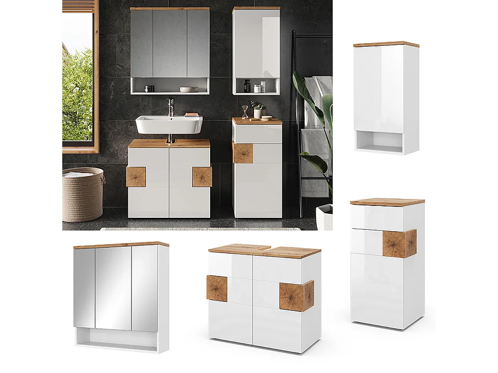 Ensemble de meubles de salle de bain blanc 73x37x64 eden