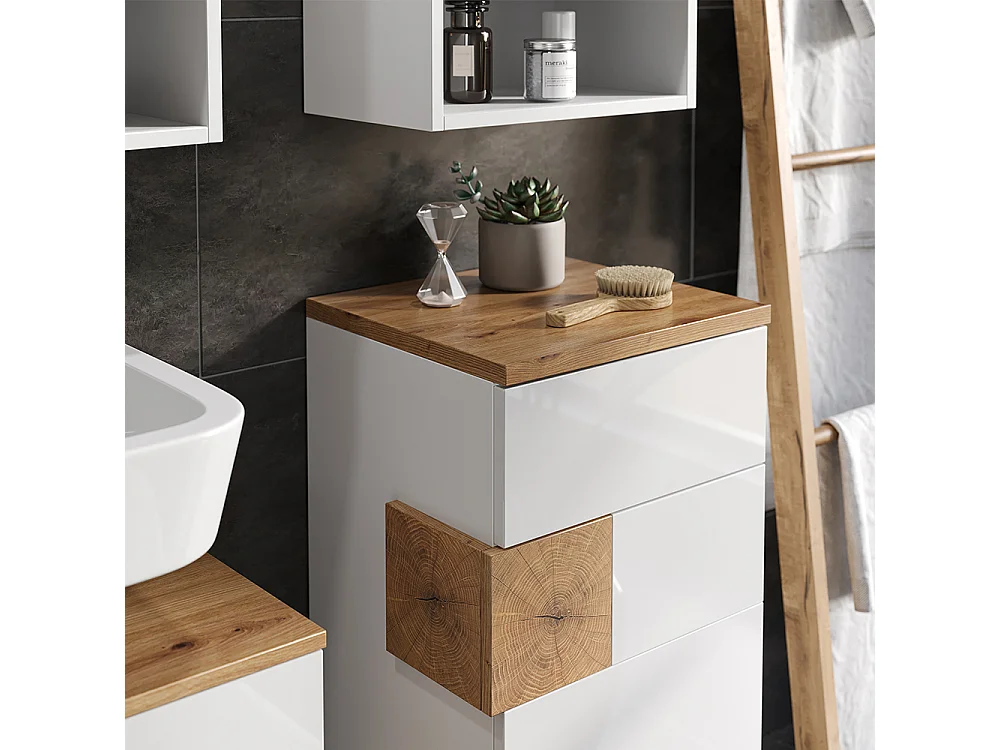 Ensemble de meubles de salle de bain blanc 73x37x64 eden