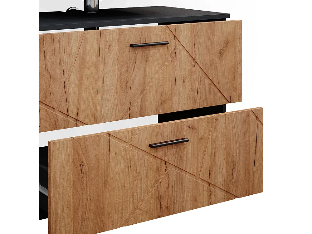 Conjunto de muebles de baño oro power roble/antracita 80x41x58 irma