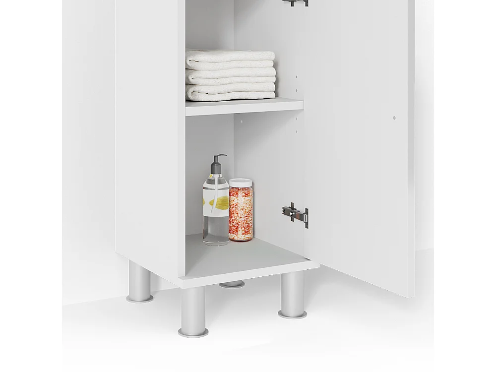 Meubles bain blanc haute brillance 60x32x54 fynn