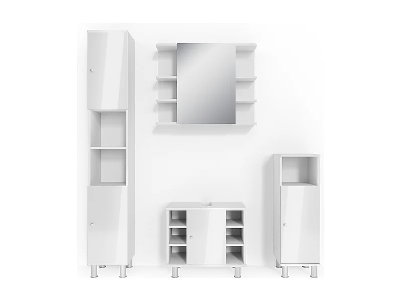 Meubles bain blanc haute brillance 60x32x54 fynn