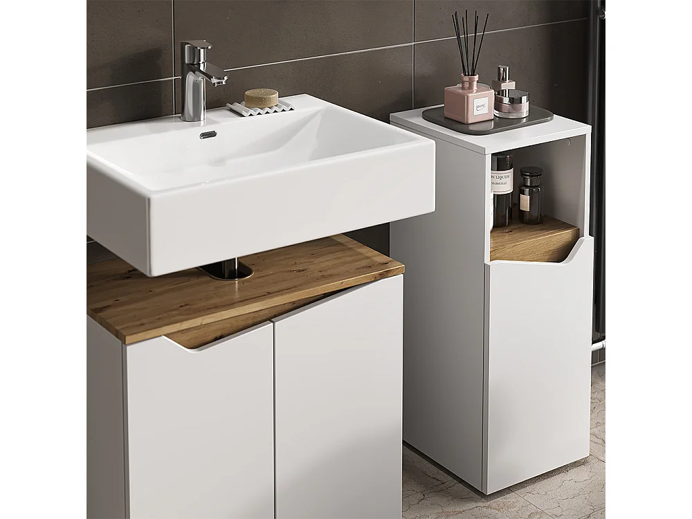 Meubles bain blanc 60x35x57 marelle