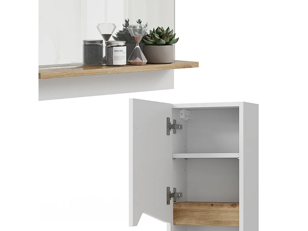 Meubles bain blanc 60x35x57 marelle