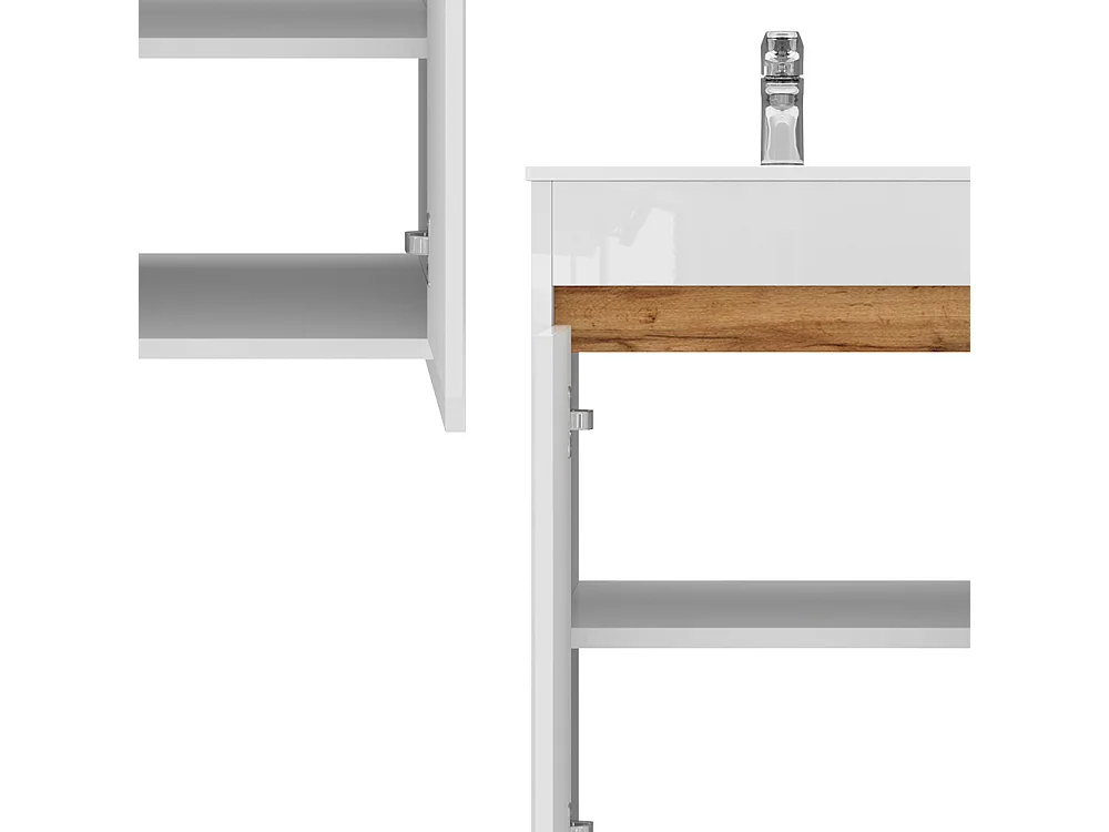 Meubles bain blanc haute brillance 49x40x81 lemgo