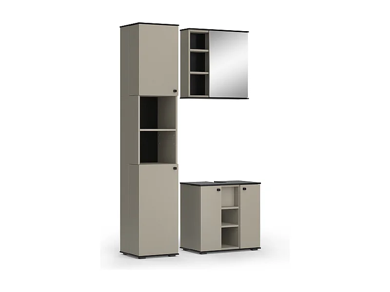 Meubles bain grège 60x37x59 joli