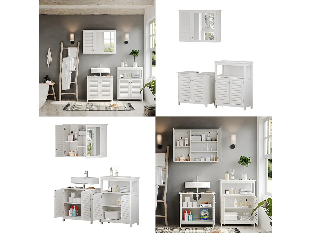 Badkamermeubelset wit 60x35x58 riad