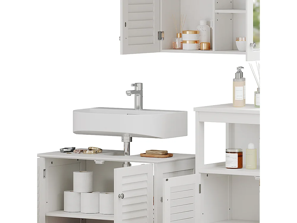 Meubles bain blanc 60x35x58 riad