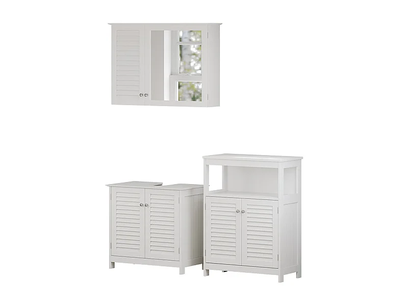 Meubles bain blanc 60x35x58 riad