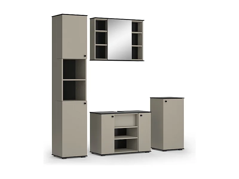 Meubles bain grège 80x37x59 joli