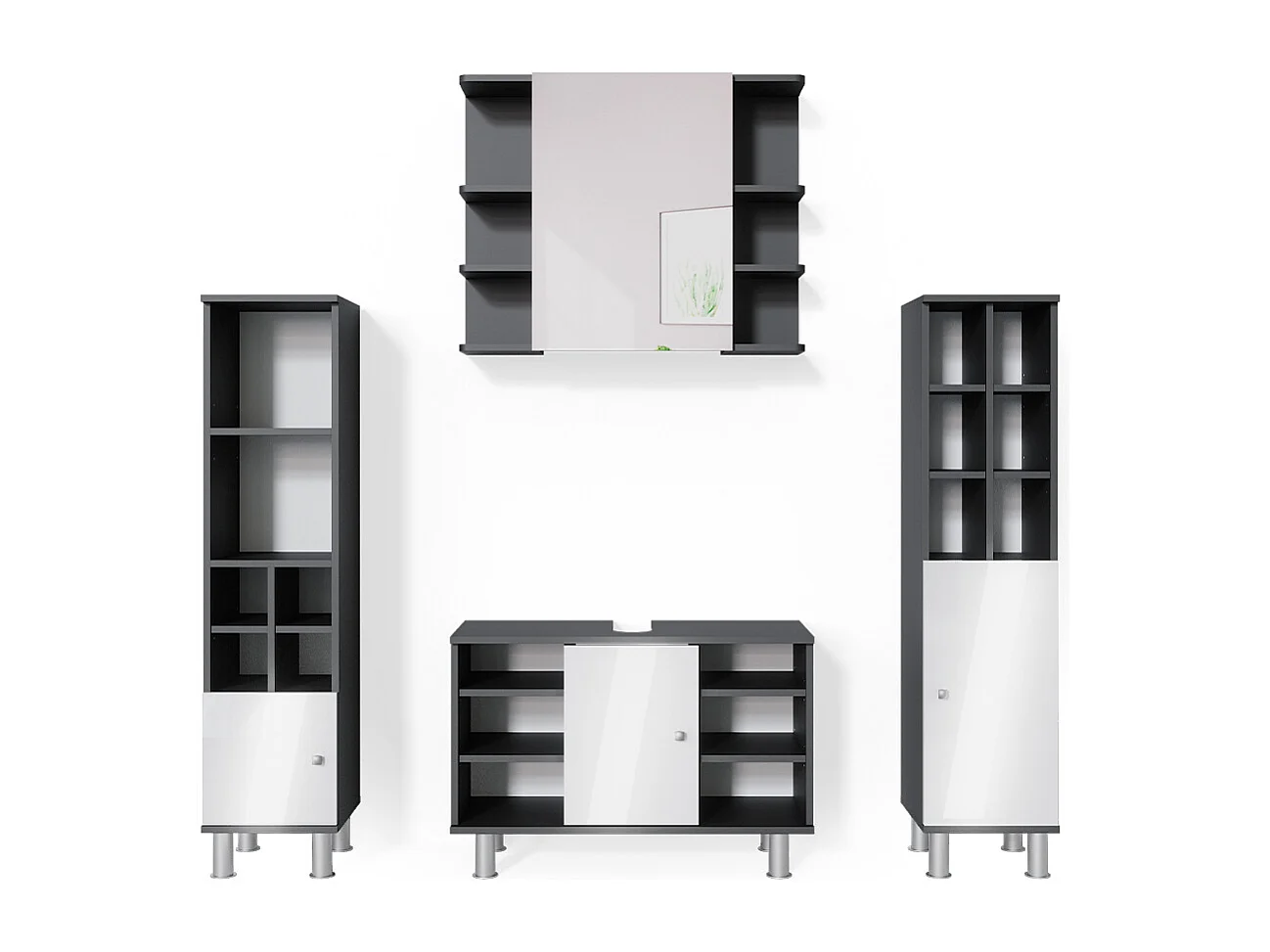 Meubles bain anthracite 60x32x54 fynn