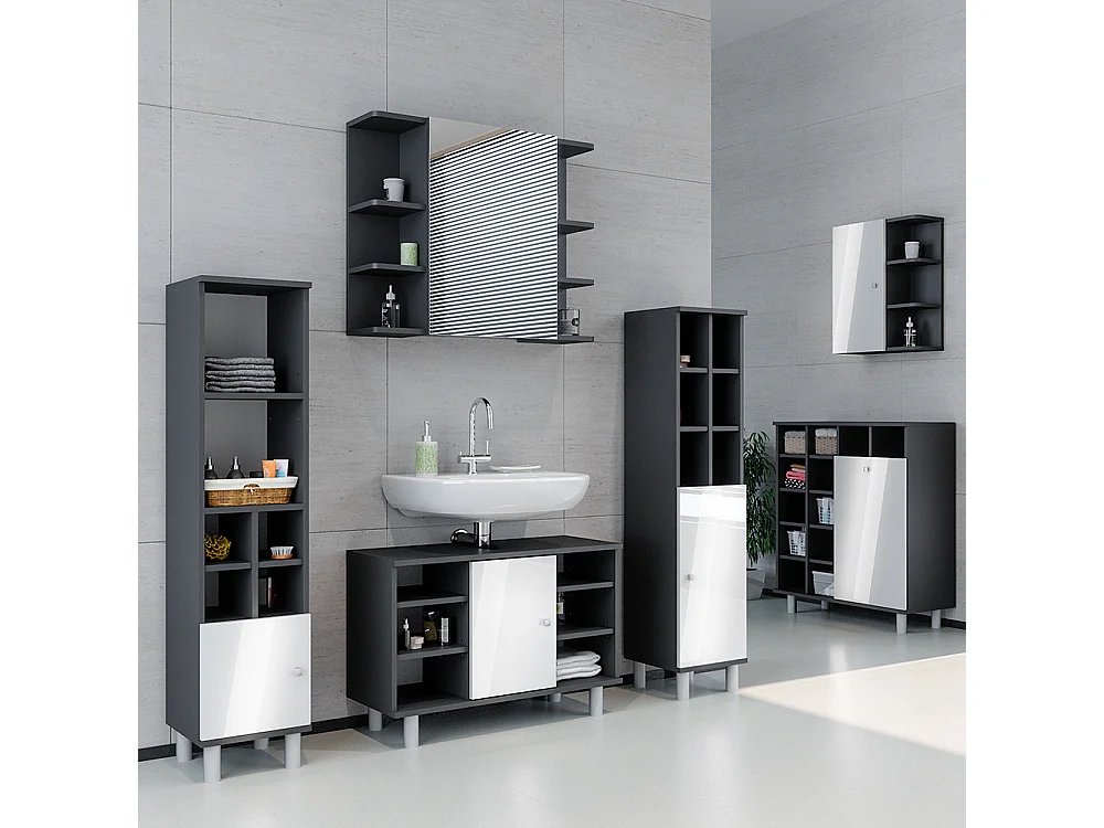 Meubles bain anthracite 60x32x54 fynn