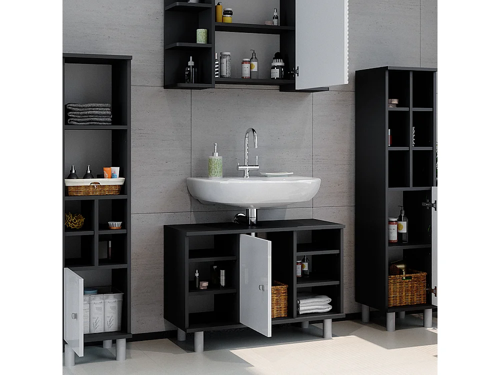 Meubles bain anthracite 60x32x54 fynn