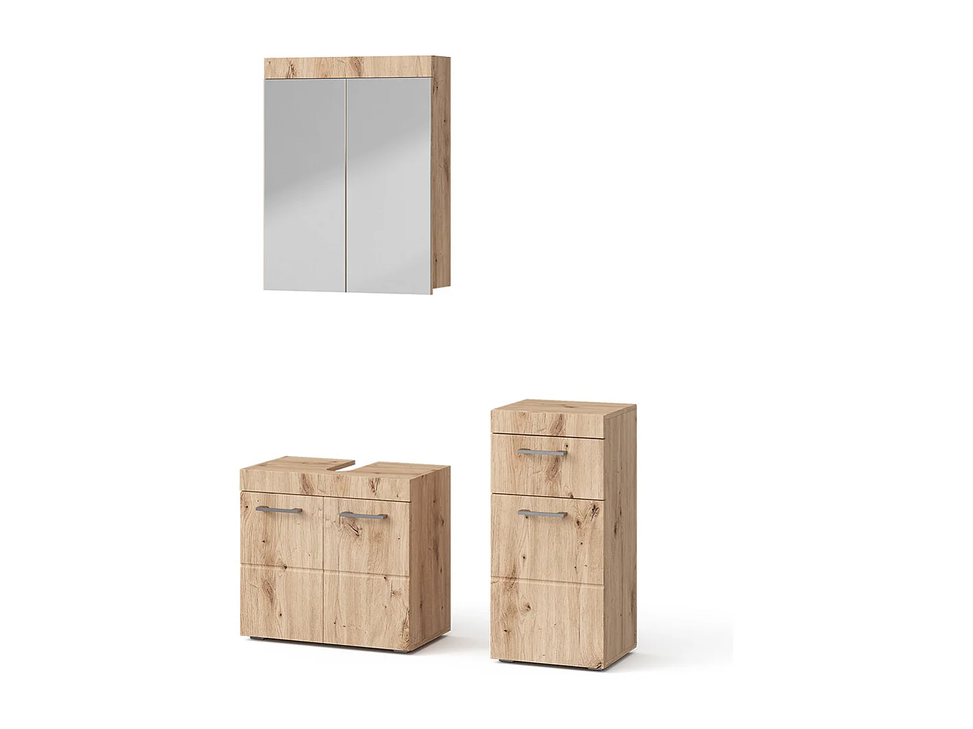 Badkamermeubel set eiken wotan 60x34x56 luna